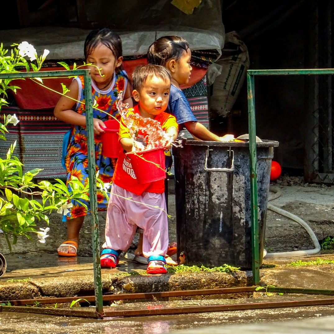 Small boy Songkran 2018