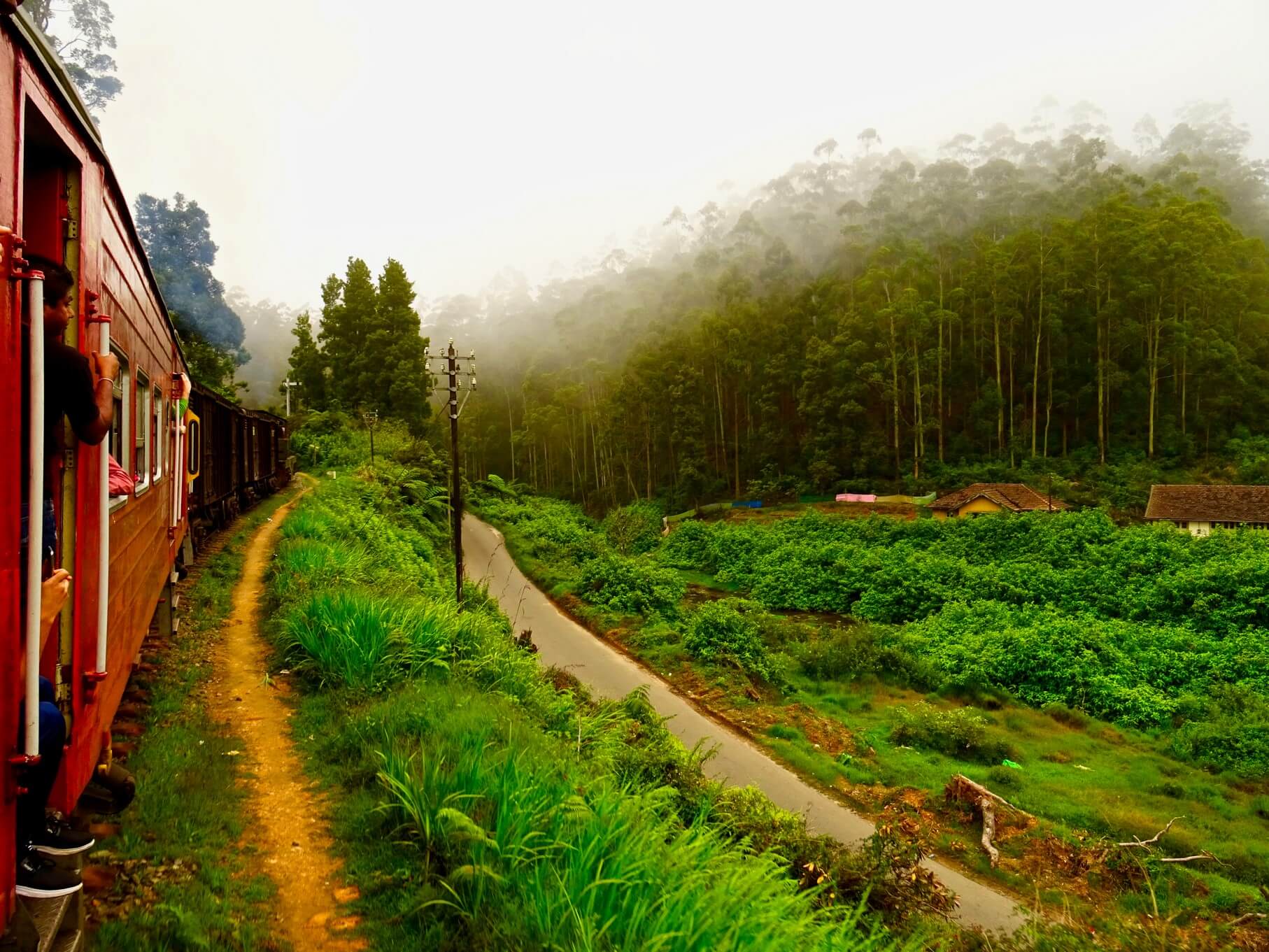 Misty train journey Sri Lanka