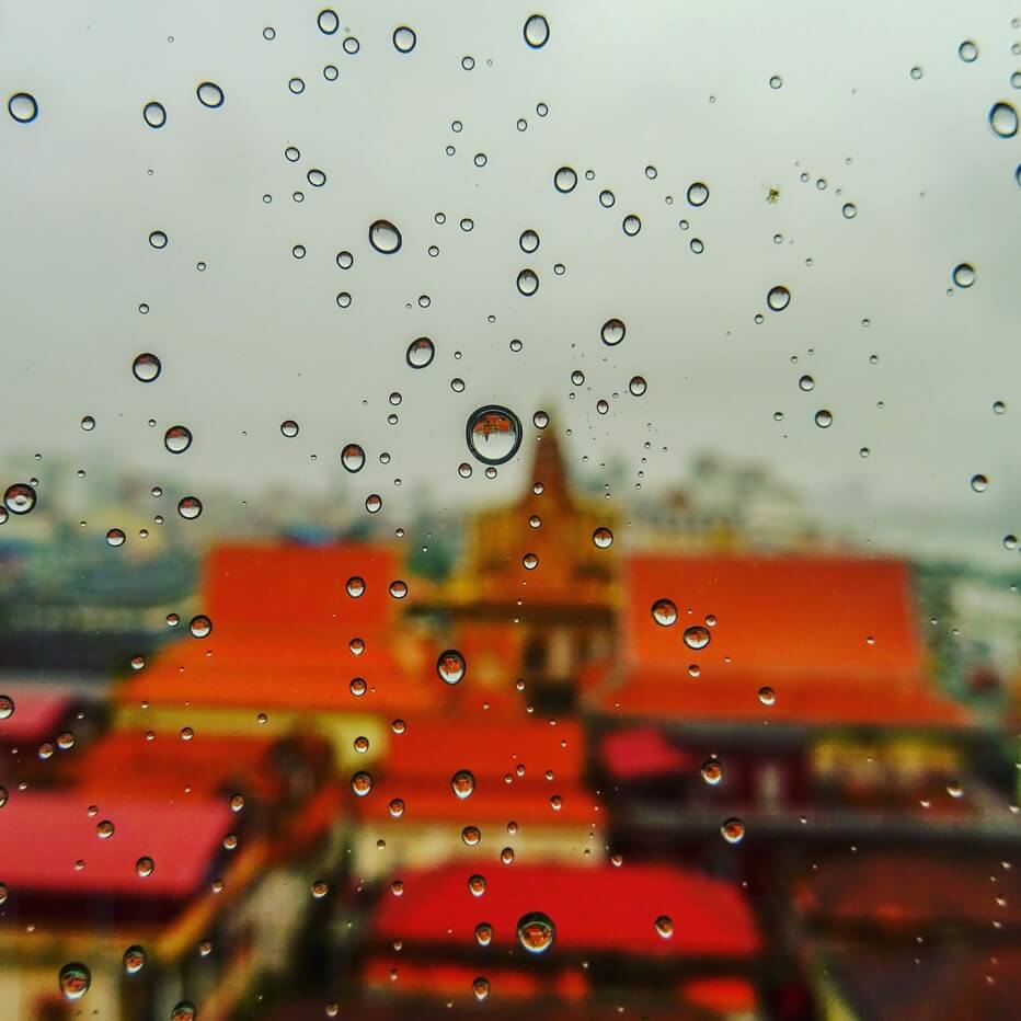 Rainy view of Phnom Penh