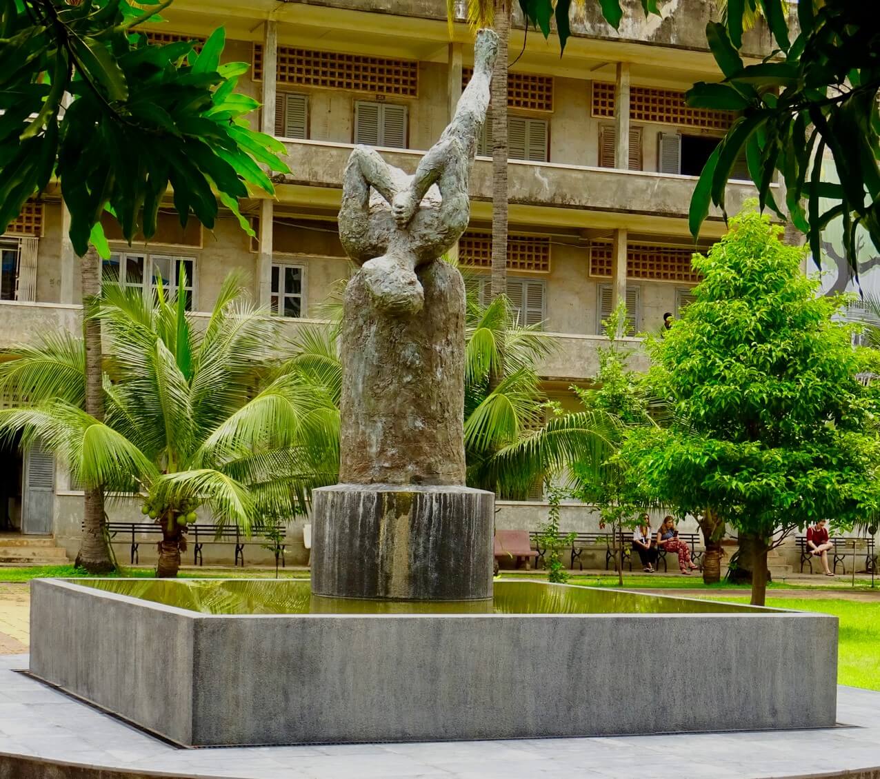 Statue at Tuol Sleng Genocide Museum
