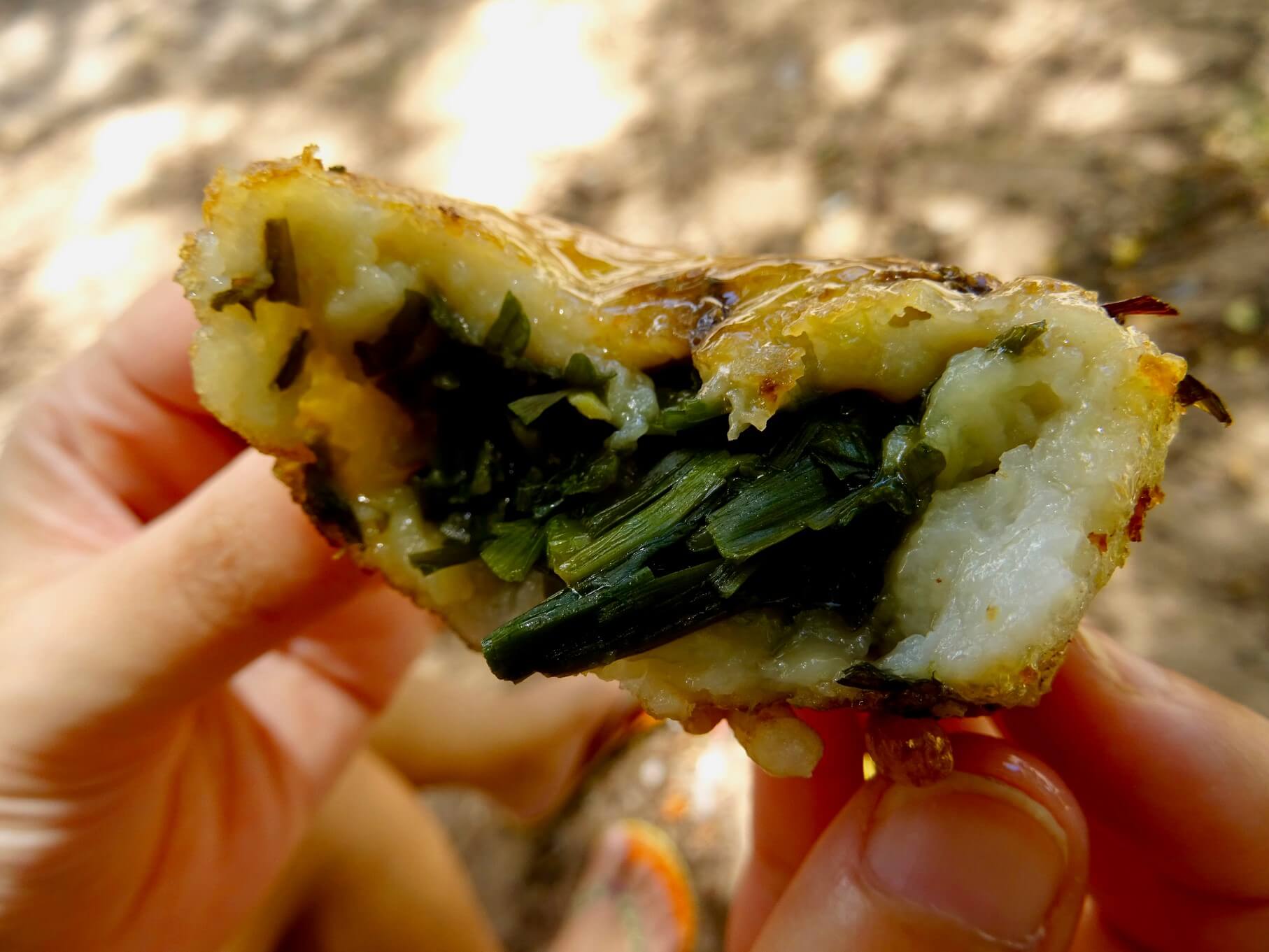 Chive Cakes Vegan Street Food in Siem Reap